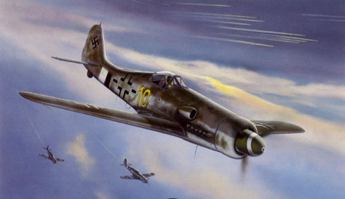 "Focke-Wulf Fw 190 D-13/R11" - Jerry Crandall - World War II Aviation Art